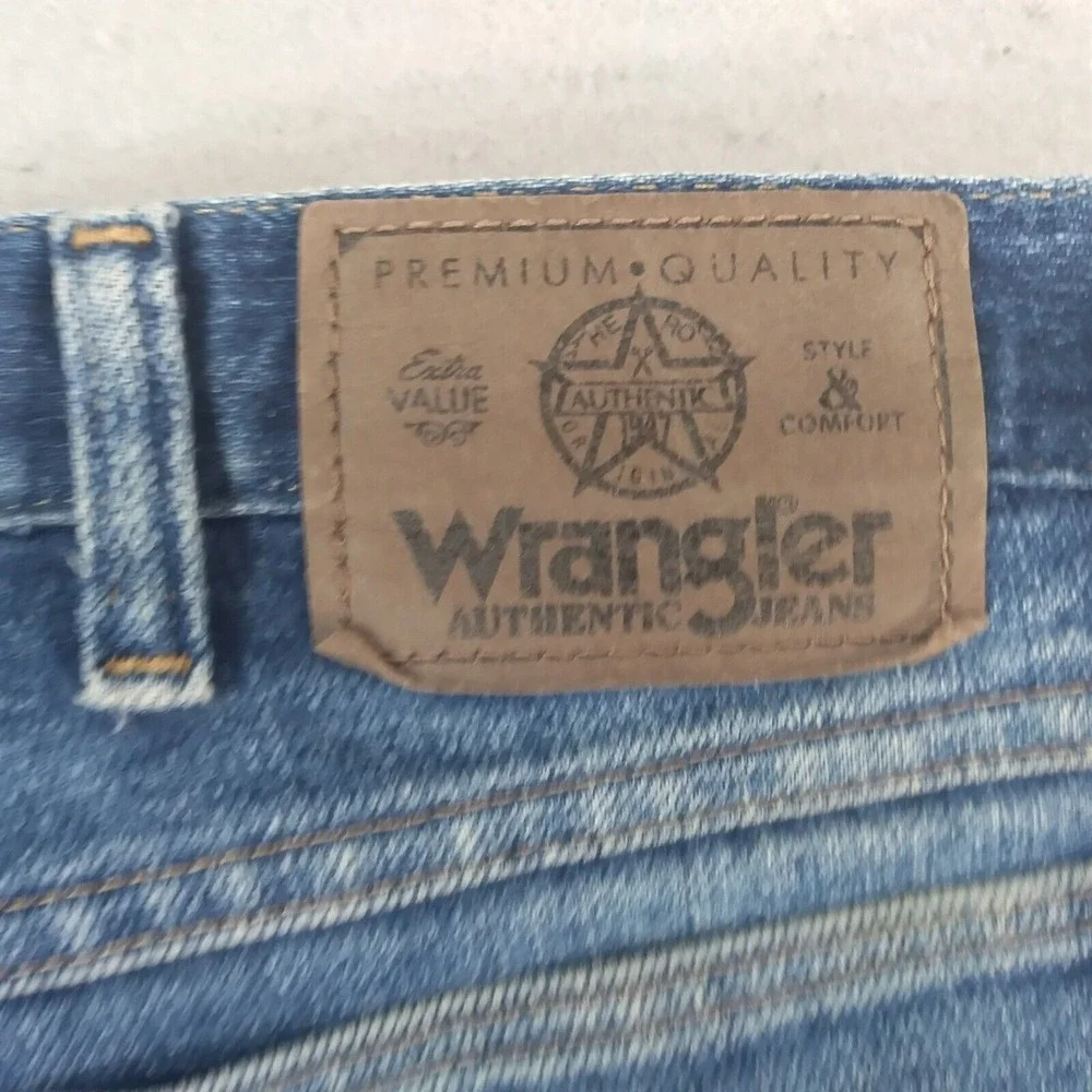 Wrangler jeans men's 38 x 27 regular fit straight blue denim pants